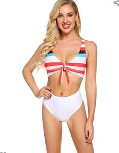 👙Skyshare One Piece Swimsuits V-Neck Plunge Halter. Size XL